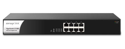 Draytek VigorSwitch G1085 Managed Gigabit Ethernet (10/100/1000) 1U Black