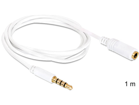 DeLOCK 3.5mm 1m audio cable White