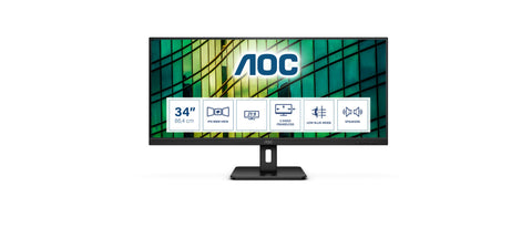 AOC E2 Q34E2A LED display 86.4 cm (34") 2560 x 1080 pixels Full HD+ Black