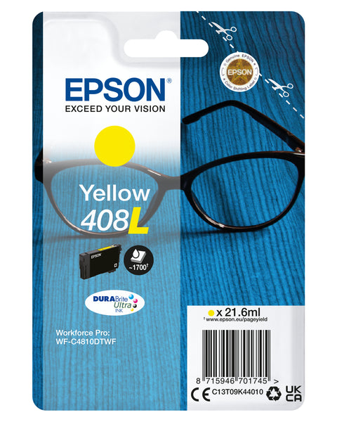 Epson C13T09K44010/408L Ink cartridge yellow high-capacity, 1.7K pages 21,6ml for Epson WF-C 4810