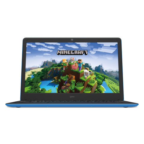 Geo Computers GeoBook 140 Minecraft Edition Laptop 35.6 cm (14") HD Intel® Celeron® N N4020 4 GB 64 GB eMMC 802.11g Windows 11 Home Blue