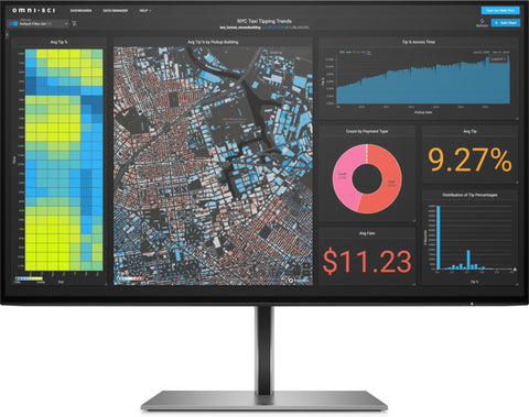 HP Z24f G3 computer monitor 60.5 cm (23.8") 1920 x 1080 pixels Full HD Silver