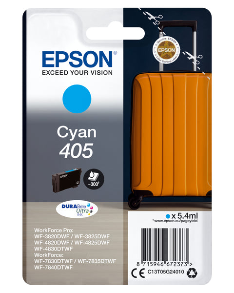 Epson C13T05G24010/405 Ink cartridge cyan, 300 pages 5,4ml for Epson WF-3820/7830