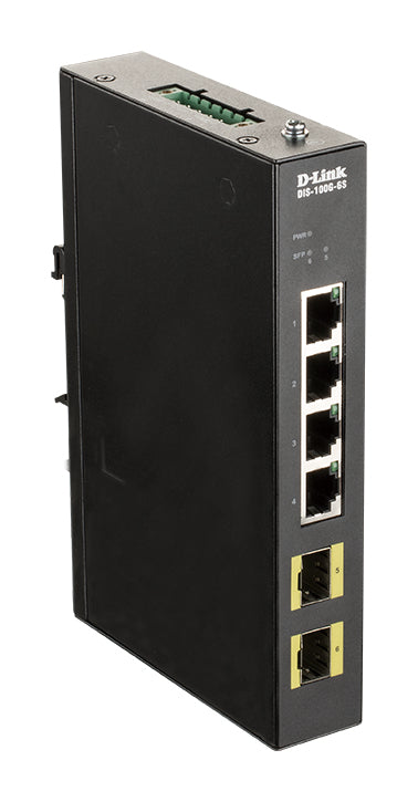 D-Link DIS-100G-6S network switch Unmanaged Gigabit Ethernet (10/100/1000) Black