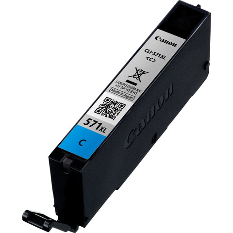 Canon 0332C001/CLI-571CXL Ink cartridge cyan high-capacity, 680 pages ISO/IEC 24711 375 Photos 11ml for Canon Pixma MG 5750/7750