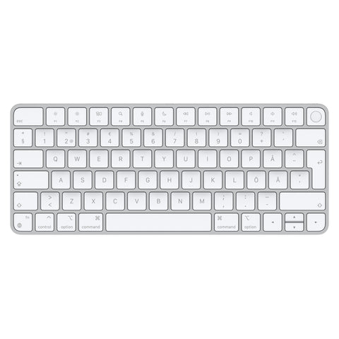 Apple Magic keyboard USB + Bluetooth Swedish Aluminium, White