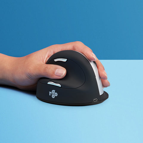 R-Go Tools HE Mouse R-Go HE ergonomic mouse, large, left, wireless