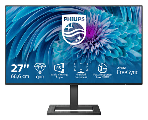 Philips E Line 275E2FAE/00 computer monitor 68.6 cm (27") 2560 x 1440 pixels 4K Ultra HD LED Black