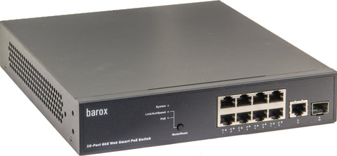 Barox RY-LGSP16-10 network switch Managed Gigabit Ethernet (10/100/1000) Power over Ethernet (PoE) Black