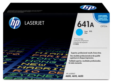 HP C9721A/641A Toner cartridge cyan, 8K pages/5% for Canon LBP-85/HP Color LaserJet 4650