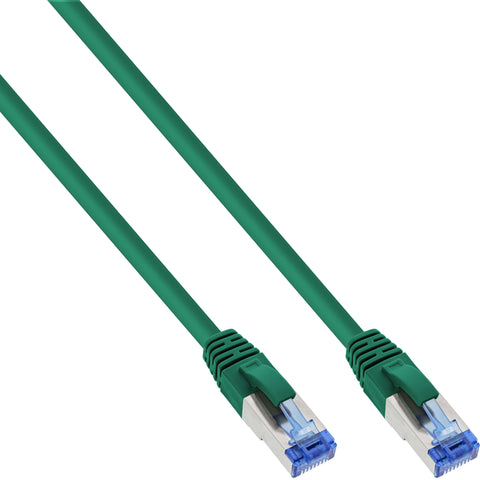 InLine Patch Cable S/FTP PiMF Cat.6A halogen free 500MHz green 0.5m