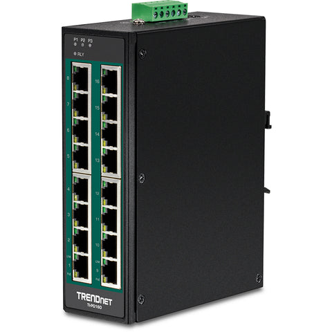 Trendnet TI-PG160 network switch Unmanaged Gigabit Ethernet (10/100/1000) Power over Ethernet (PoE) Black