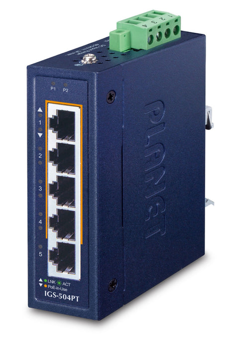 PLANET 10/100/1000T 802.3at PoE + Unmanaged Gigabit Ethernet (10/100/1000) Power over Ethernet (PoE) Blue