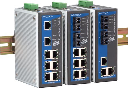 Moxa EtherDevice™ Switch EDS-408A, (-40 to 75˚C) Managed