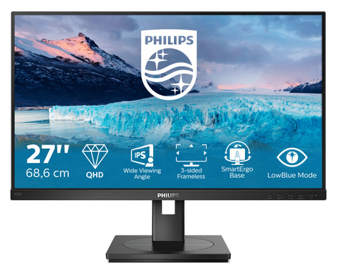 Philips S Line 275S1AE/00 LED display 68.6 cm (27") 2560 x 1440 pixels 2K Ultra HD LCD Black