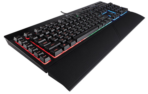 Corsair K55 RGB keyboard USB QWERTZ German Black