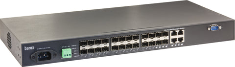 Barox RY-LGSO25-24 network switch Managed L2/L3 Gigabit Ethernet (10/100/1000) 1U Black