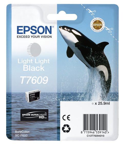 Epson C13T76094010/T7609 Ink cartridge light light black, 1.2K pages 25,9ml for Epson SC-P 600