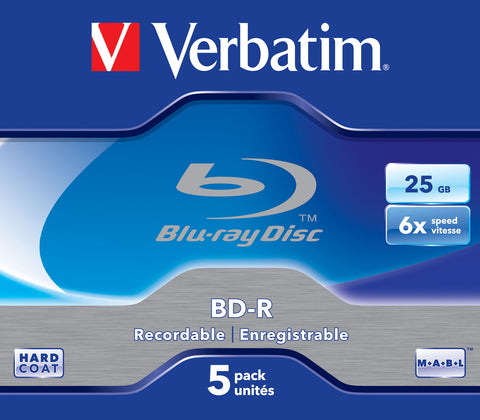 Verbatim 43715 blank Blu-Ray disc BD-R 25 GB 5 pc(s)