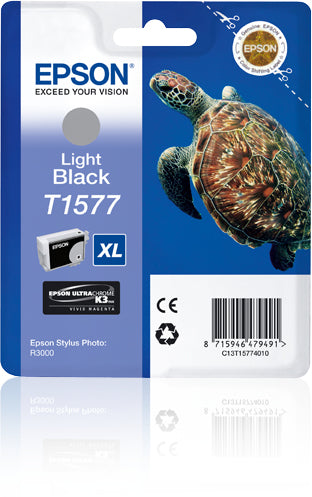 Epson C13T15774010/T1577 Ink cartridge light black 25,9ml for Epson Stylus Photo R 3000