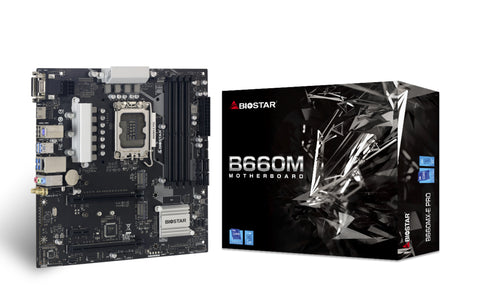 Biostar B660MX-E PRO motherboard Intel B660 LGA 1700 micro ATX