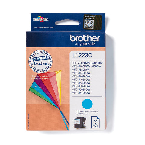 Brother LC-223C Ink cartridge cyan, 550 pages ISO/IEC 24711 5,9ml for Brother DCP-J 562/MFC-J 4420/MFC-J 5320