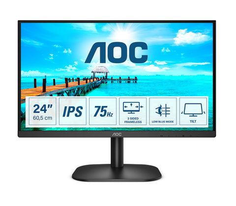 AOC B2 24B2XH/EU LED display 60.5 cm (23.8") 1920 x 1080 pixels Full HD Black