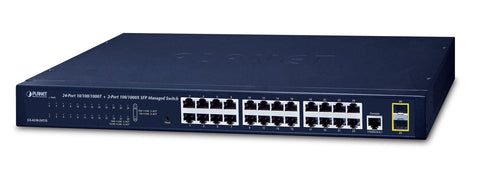 PLANET GS-4210-24T2S network switch Managed L2 Gigabit Ethernet (10/100/1000) 1U Blue