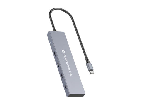 Conceptronic HUBBIES14G interface hub USB 3.2 Gen 2 (3.1 Gen 2) Type-C 10000 Mbit/s Grey