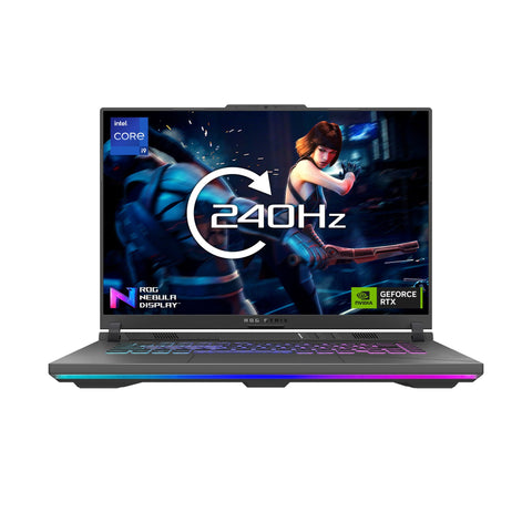 ASUS ROG Strix G16 G614JZ-N4024W Laptop 40.6 cm (16") Quad HD+ Intel® Core™ i9 i9-13980HX 16 GB DDR5-SDRAM 1 TB SSD NVIDIA GeForce RTX 4080 Wi-Fi 6E (802.11ax) Windows 11 Home Grey