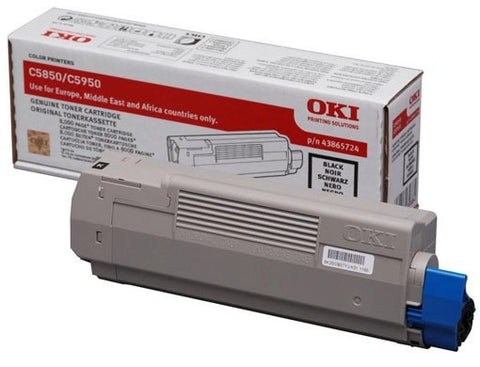 OKI 43865724 Toner black, 8K pages/5% for OKI C 5850