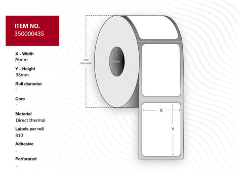 Capture 35000435 printer label White