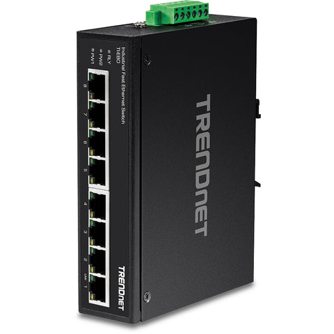 Trendnet TI-E80 network switch Unmanaged Fast Ethernet (10/100) Black