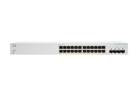 Cisco CBS220-24FP-4X Managed L2 Gigabit Ethernet (10/100/1000) Power over Ethernet (PoE) White