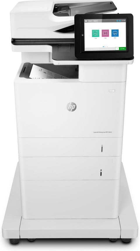 HP LaserJet Enterprise MFP M635fht, Print, copy, scan, fax, Front-facing USB printing; Scan to email/PDF; Two-sided printing; 150-sheet ADF; Strong Security