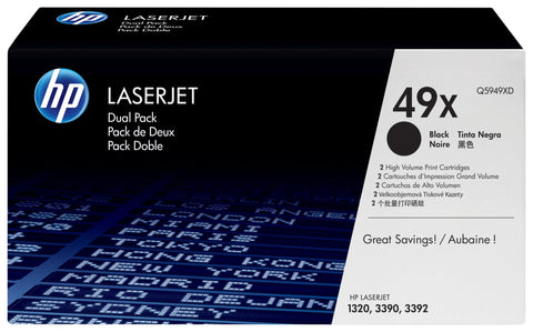 HP Q5949XD/49XD Toner cartridge black twin pack, 2x6K pages ISO/IEC 19752 Pack=2 for Canon LBP-3300