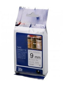 Brother TZE-N221 DirectLabel black on white 9mm x 8m for Brother P-Touch TZ 3.5-18mm/6-12mm/6-18mm/6-24mm/6-36mm