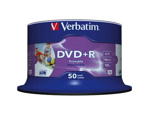 Verbatim DVD+R Wide Inkjet Printable No ID Brand