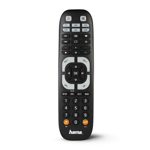 Hama 00040074 remote control IR Wireless DVD/Blu-ray, STB, TV, VCR Press buttons