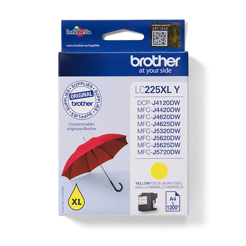 Brother LC-225XLY Ink cartridge yellow, 1.2K pages ISO/IEC 24711 11,8ml for Brother MFC-J 4420/5320