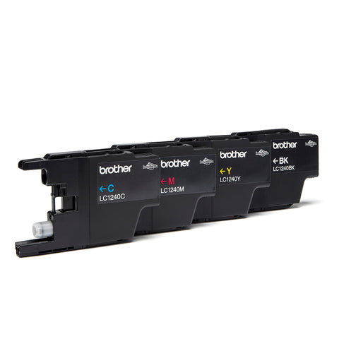 Brother LC-1240VALBPDR Ink cartridge multi pack Bk,C,M,Y Blister, 4x600 pages ISO/IEC 24711 Pack=4 for Brother DCP-J 525/MFC-J 6510