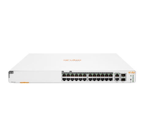 HPE Aruba Instant On 1960 24G 20p Class4 4p Class6 PoE 2XGT 2SFP+ 370W Managed L2+ Gigabit Ethernet (10/100/1000) Power over Ethernet (PoE) 1U