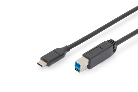 Digitus USB Type-C™ connection cable, Gen2, Type-C™ to B