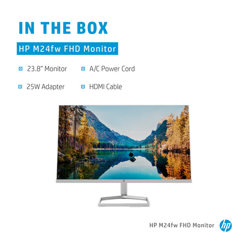 HP M24fw computer monitor 60.5 cm (23.8") 1920 x 1080 pixels Full HD LED Silver