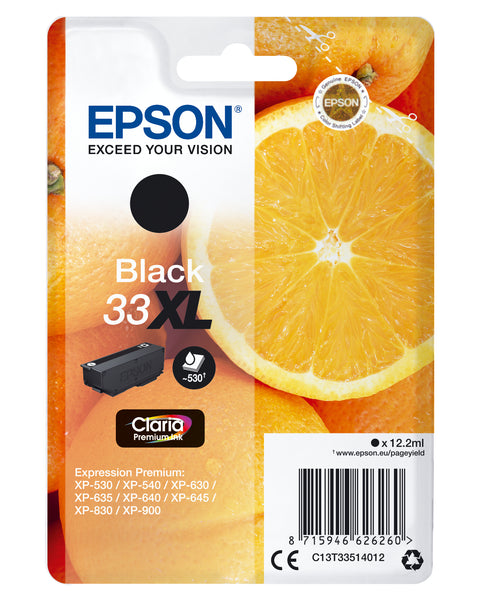 Epson C13T33514022/33XL Ink cartridge black high-capacity Blister Radio Frequency, 530 pages 12,2ml for Epson XP 530