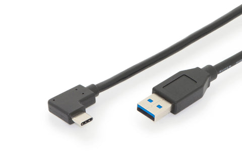 Digitus USB Type-C™ connection cable, Gen2, Type-C™ 90° to A