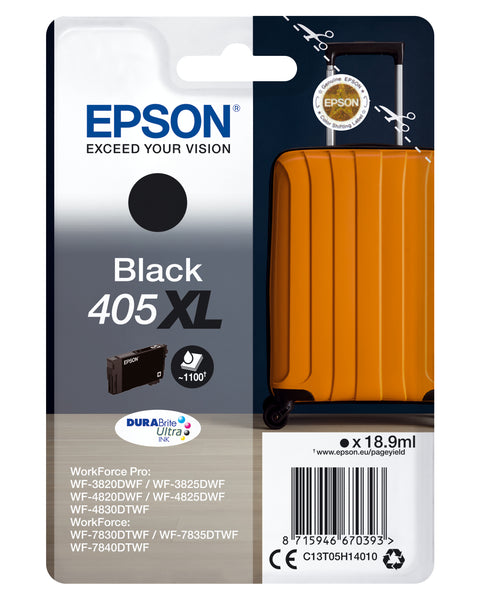 Epson C13T05H14020/405XL Ink cartridge black high-capacity Blister Acustic Magnetic, 1.1K pages 18,9ml for Epson WF-3820/7830