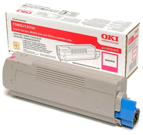 OKI 43324422 Toner magenta, 5K pages/5% for OKI C 5800