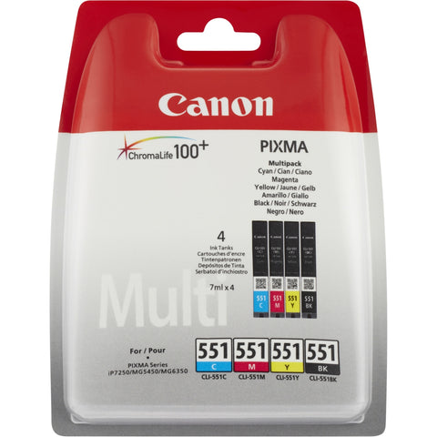 Canon CLI-551 C/M/Y/BK ink cartridge 4 pc(s) Original Standard Yield Black, Cyan, Yellow, Magenta