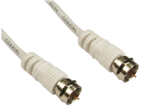 Cables Direct F M/M, 10m coaxial cable White